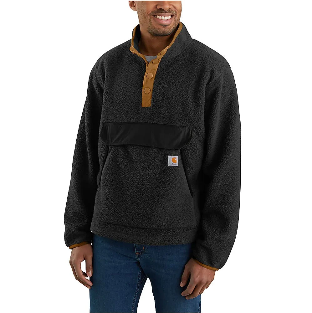 Carhartt Sweatshirts: Men's 104991 BLK Black Relaxed Fit Fleece Pullover Sweatshirt 3 Carhartt Sweatshirts: Men's 104991 BLK Black Relaxed Fit Fleece Pullover Sweatshirt