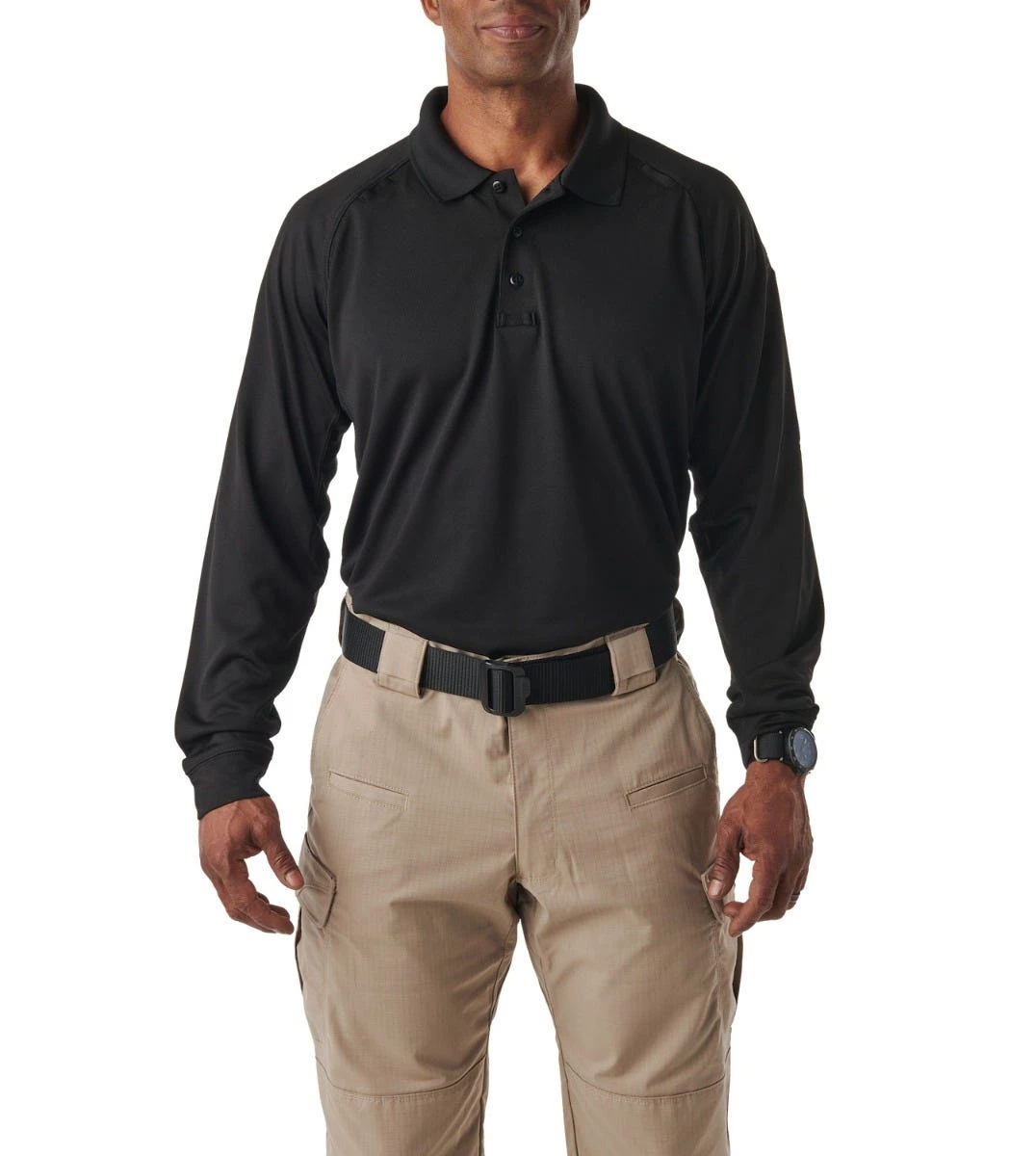 5.11 Tactical Shirts: Men's Performance Black Long Sleeve Polo Shirt 72049 019 3 5.11 Tactical Shirts: Men's Performance Black Long Sleeve Polo Shirt 72049 019