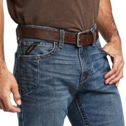 Ariat Rebar Jeans: Men's 10041081 Rico M7 DuraStretch Edge Stackable Straight Leg Jean -Wrangler Shop f22 mns work 10041081 detail01