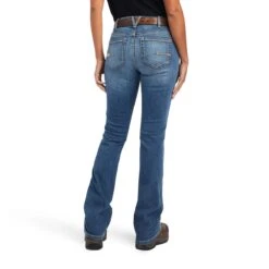 Ariat Rebar Jeans: Women's 10041067 Malibu Riveter Boot Cut Jean -Wrangler Shop f22 wms work 10041067 back