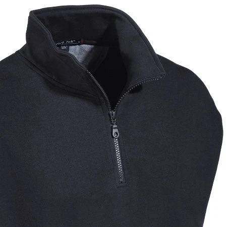 Sport-Tek Sweatshirts: Men's ST253 BK Black Colorfast Quarter Zip Sweatshirt 4 Sport-Tek Sweatshirts: Men's ST253 BK Black Colorfast Quarter Zip Sweatshirt - Image 2