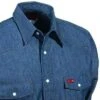 Wrangler Shirts: Men's FR12127 Denim Flame Resistant Shirt -Wrangler Shop fr70127 wranglercd 01 1