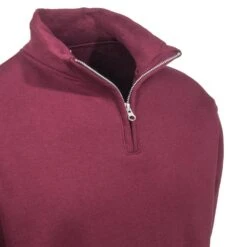 Jerzees Sweatshirts: Men's 995M MRN Fleece Quarter Zip Cadet Collar Sweatshirt -Wrangler Shop harriton m740 blk cd 01 1