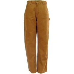 Carhartt Pants: Men's B136 BRN Brown Double Front Duck Dungaree Work Pants -Wrangler Shop image 48190