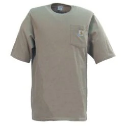 Carhartt Shirts: Men's K87 DES Desert Tan Pocket Short Sleeve Heavyweight Loose Fit T Shirt 5 Carhartt Shirts: Men's K87 DES Desert Tan Pocket Short Sleeve Heavyweight Loose Fit T Shirt -Wrangler Shop image 50731