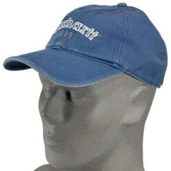 Carhartt Hats: Blue Cotton Twill Classic Baseball Cap A241DBL -Wrangler Shop image 51053
