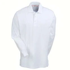 5.11 Tactical 42056 010 Professional White Long Sleeve Polo -Wrangler Shop image 54458