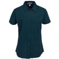 Port Authority Shirts: Women's Dark Green Short Sleeve Shirt L508 DGR
