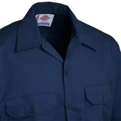 Dickies Shirts: Men's 1574 DN Dark Navy Stain Release Short Sleeve Work Shirt -Wrangler Shop image 60415