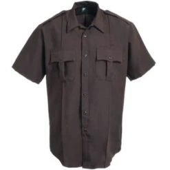 Horace Small Shirts: Mens Brown Soil-Release Short Sleeve Shirt HS1245 7 Horace Small Shirts: Mens Brown Soil-Release Short Sleeve Shirt HS1245 -Wrangler Shop image 69370 1 1