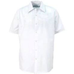 Red Kap Shirts:Men's SP26 WH White Pocketless Uniform Shirt -Wrangler Shop image 73499