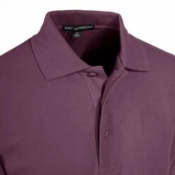 Port Authority: Silk Touch Men's Burgundy Knit Shirt K500 BRG -Wrangler Shop image 74275