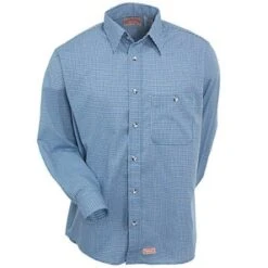 Red Kap Shirts: Men's Mini-Plaid Work Shirt SP74 WB -Wrangler Shop image 75929