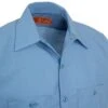 Red Kap Shirts: Men's SP24 LB Light Blue Industrial Uniform Work Shirt -Wrangler Shop image 83912