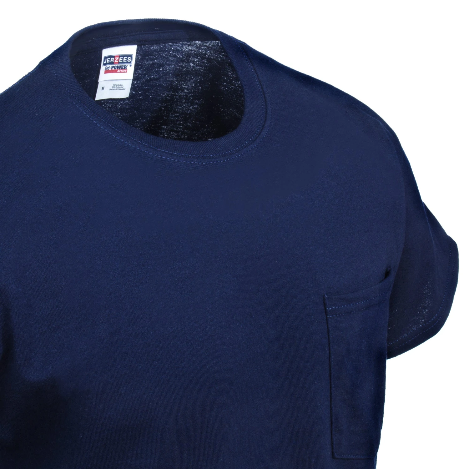 Jerzees Shirts: Men's 29MP NVY Navy Blue Dri-Power Pocket T-Shirt 4 Jerzees Shirts: Men's 29MP NVY Navy Blue Dri-Power Pocket T-Shirt - Image 2