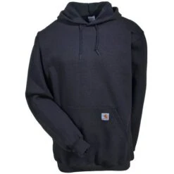 Carhartt Sweatshirts: Men's Black K121 BLK Hooded Pullover Sweatshirt -Wrangler Shop k121blk carharttf 01