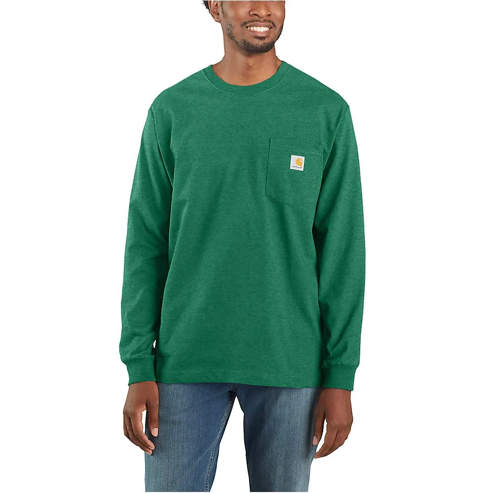Carhartt Shirts: Men's K126 G55 North Woods Heather Long Sleeve Pocket Work Shirt 3 Carhartt Shirts: Men's K126 G55 North Woods Heather Long Sleeve Pocket Work Shirt