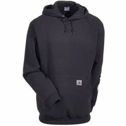 Carhartt Sweatshirts: Men's Black K288 BLK Midweight Pullover Hooded Sweatshirt -Wrangler Shop k288blk carharttf 01