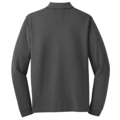 Port Authority Shirts: Men's Rapid Dry Charcoal K455LS CHR Long Sleeve Polo -Wrangler Shop k455ls charcoal flat back 2010