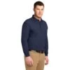 Port Authority Shirts: Men's Silk Touch Navy Polo Shirt K500LS NVY -Wrangler Shop k500ls navy model 3q 072014