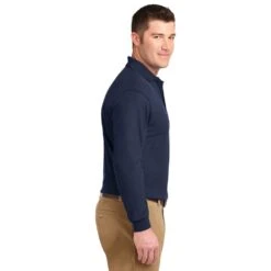 Port Authority Shirts: Men's Silk Touch Navy Polo Shirt K500LS NVY 11 Port Authority Shirts: Men's Silk Touch Navy Polo Shirt K500LS NVY -Wrangler Shop k500ls navy model side 072014