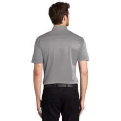 Port Authority Shirt: Men's K540 GRY Gusty Grey Silk Touch Performance Polo -Wrangler Shop k540 gustygrey model back
