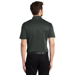 Port Authority Shirt: Men's K540 SG Steel Grey Silk Touch Performance Polo -Wrangler Shop k540 steelgrey model back