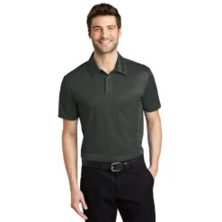 Port Authority Shirt: Men's K540 SG Steel Grey Silk Touch Performance Polo -Wrangler Shop k540 steelgrey model front