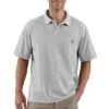 Carhartt Shirts: Men's K570 HGY Heather Grey Pocket Short Sleeve Polo 2 Carhartt Shirts: Men's K570 HGY Heather Grey Pocket Short Sleeve Polo -Wrangler Shop k570 hgy