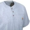 Carhartt Shirts: Men's Heather Grey K84 HGY Cotton Henley Work Shirt -Wrangler Shop k84hgy carharttcd 01 1