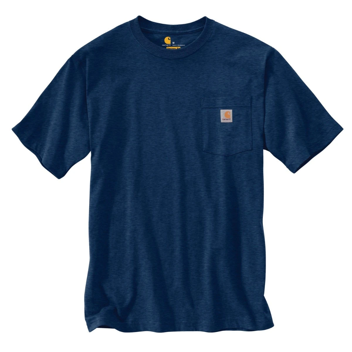 Carhartt Shirts: Men's K87 413 Dark Cobalt Blue Heather Heavyweight Pocket Short Sleeve Loose Fit T Shirt 3 Carhartt Shirts: Men's K87 413 Dark Cobalt Blue Heather Heavyweight Pocket Short Sleeve Loose Fit T Shirt