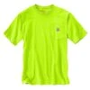 Carhartt Shirts: Men's K87 BLM Brite Lime Heavyweight Short Sleeve Loose Fit Pocket T Shirt -Wrangler Shop k87 blm 1 mf21