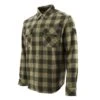 CAT Apparel Shirts: Men's 1610031 13229 Khaki Army Moss Buffalo Check Flannel Overshirt -Wrangler Shop khakiedit