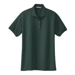 Port Authority Shirts: Women's Silk Touch Green Shirt L500 DGR -Wrangler Shop l500 darkgreen flat front