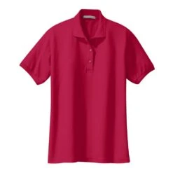 Port Authority Shirts: Women's Red Polo Shirt L500 RED -Wrangler Shop l500 red flat front