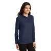 Port Authority Shirts: Women's Navy Long Sleeve Polo Shirt L500LS NVY -Wrangler Shop l500ls navy model 3q 032017