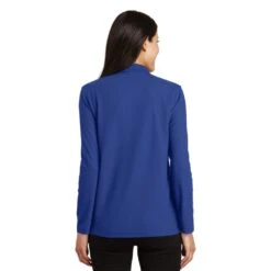 Port Authority Shirts: Women's Royal Blue Polo Shirt L500LS RYL -Wrangler Shop l500ls royal model back 032017