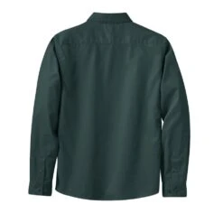 Port Authority Shirts: Women's Green Cotton/Poly Woven Shirt L608 DGR -Wrangler Shop l608 darkgreen back fs06