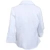 Port Authority Blouses: L6290 Women's White 3/4 Sleeve Open-Neck Blouse -Wrangler Shop l629wht portauthorityb 01