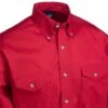 Wrangler Shirts: Men's Red MP3522 R Twill Long Sleeve Western Shirt -Wrangler Shop mp3522r 2