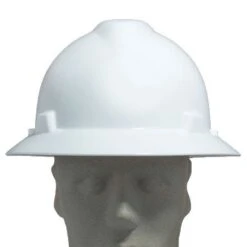 MSA Hard Hats: White 454 475369 Full Brim Ratchet System Safety Hard Hat -Wrangler Shop msa 454 475369 f 01