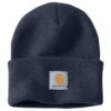 Carhartt Caps: Navy Blue Acrylic Knit Watch Hat A18 NVY 1 Carhartt Caps: Navy Blue Acrylic Knit Watch Hat A18 NVY -Wrangler Shop navy carhartt winter hats a18 nvy 64 1000