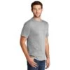Port & Company Shirt: Men's PC54P Ash Core Cotton Pocket Tee