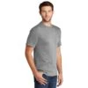 Port & Company Shirt: Men's PC54P AH Athletic Heather Core Cotton Pocket Tee