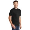 Port & Company Shirt: Men's PC54P JB Jet Black Core Cotton Pocket Tee -Wrangler Shop pc54p jetblack model 3q