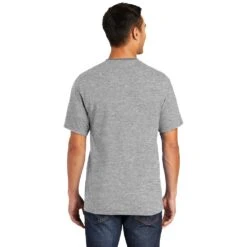 Port & Company Shirts: Men's PC55 AH Athletic Heather Core Blend Tee -Wrangler Shop pc55 athleticheather model back