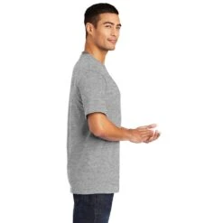 Port & Company Shirts: Men's PC55 AH Athletic Heather Core Blend Tee -Wrangler Shop pc55 athleticheather model side