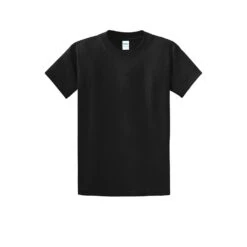 Port & Company Shirts: Men's Black PC61 JBK Cotton Essential Tee Shirt -Wrangler Shop pc61 jetblack flat front
