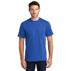 Port & Company Shirts: Men's Royal Blue PC61 RYL Essential T-Shirt 9 Port & Company Shirts: Men's Royal Blue PC61 RYL Essential T-Shirt -Wrangler Shop pc61 royal model front