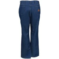 Bulwark Jeans: Men's Flame-Resistant PEJ2 DD Blue Cotton Denim Work Jeans -Wrangler Shop pej2dd4 bulwarkb 01